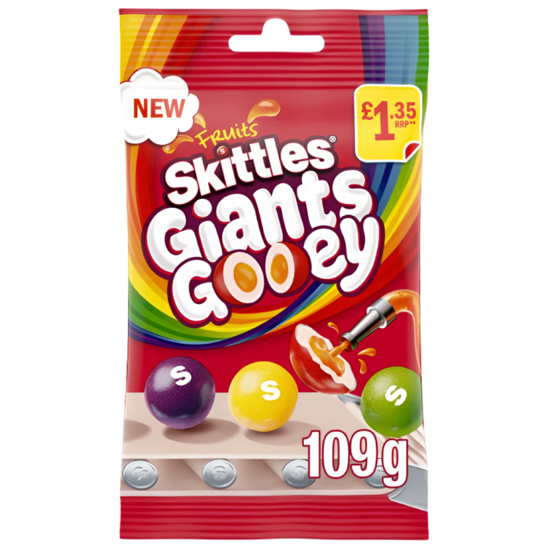 SKITTLES GIANTS GOOEY FRUITS 109G